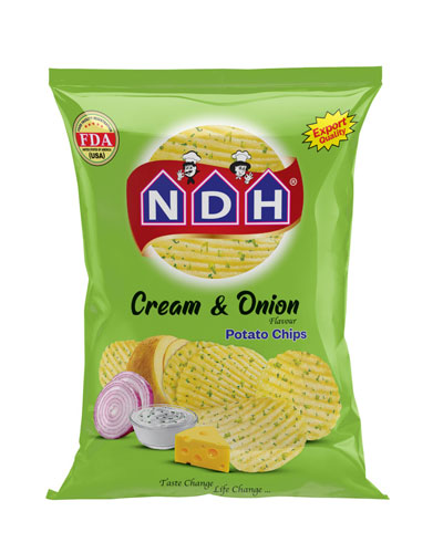 NDH Cream & Onion Potato Chips